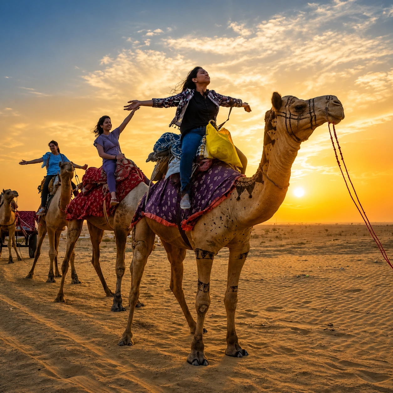 Camel Safari - Jaisalmer desert safari with Golden City Cab